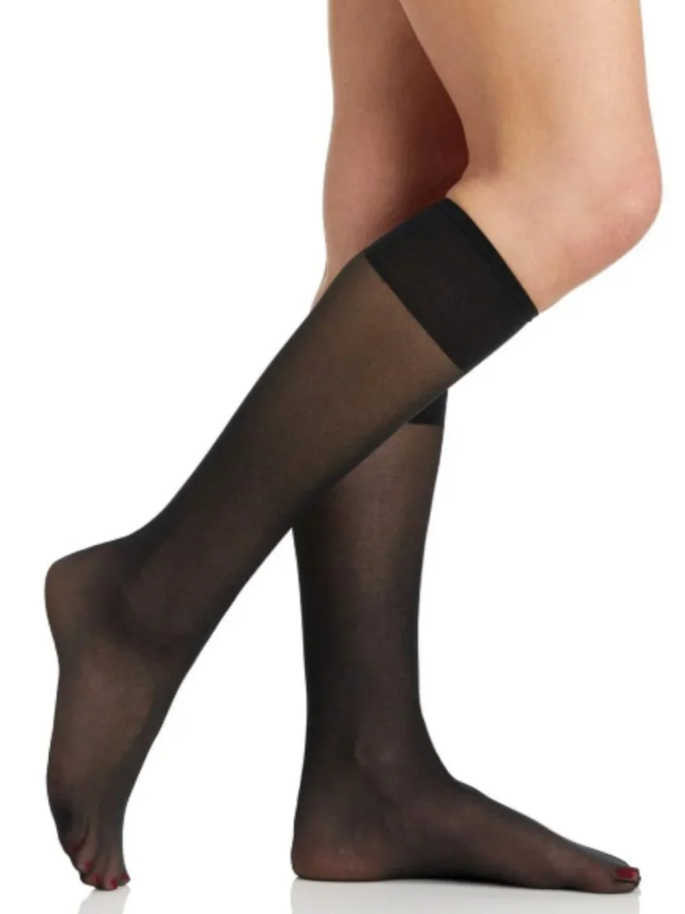 Sheer Knee High Socks Navy Pack of 4 NWT Size 8 1/2 - 11